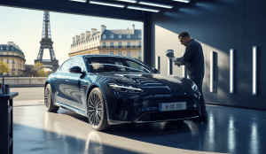 Voiture à Paris protégée avec traitement céramique auto-cicatrisant N-XTC Quartz par PISTA Detailing